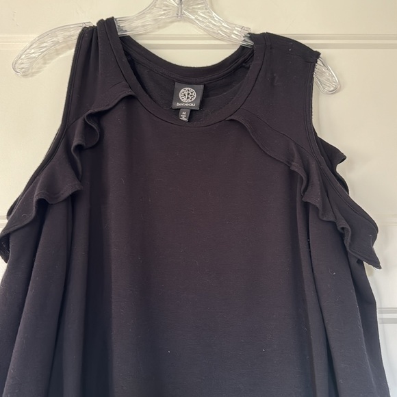 Bobeau Cold Shoulder Sweatshirt Medium Black - Picture 8 of 9